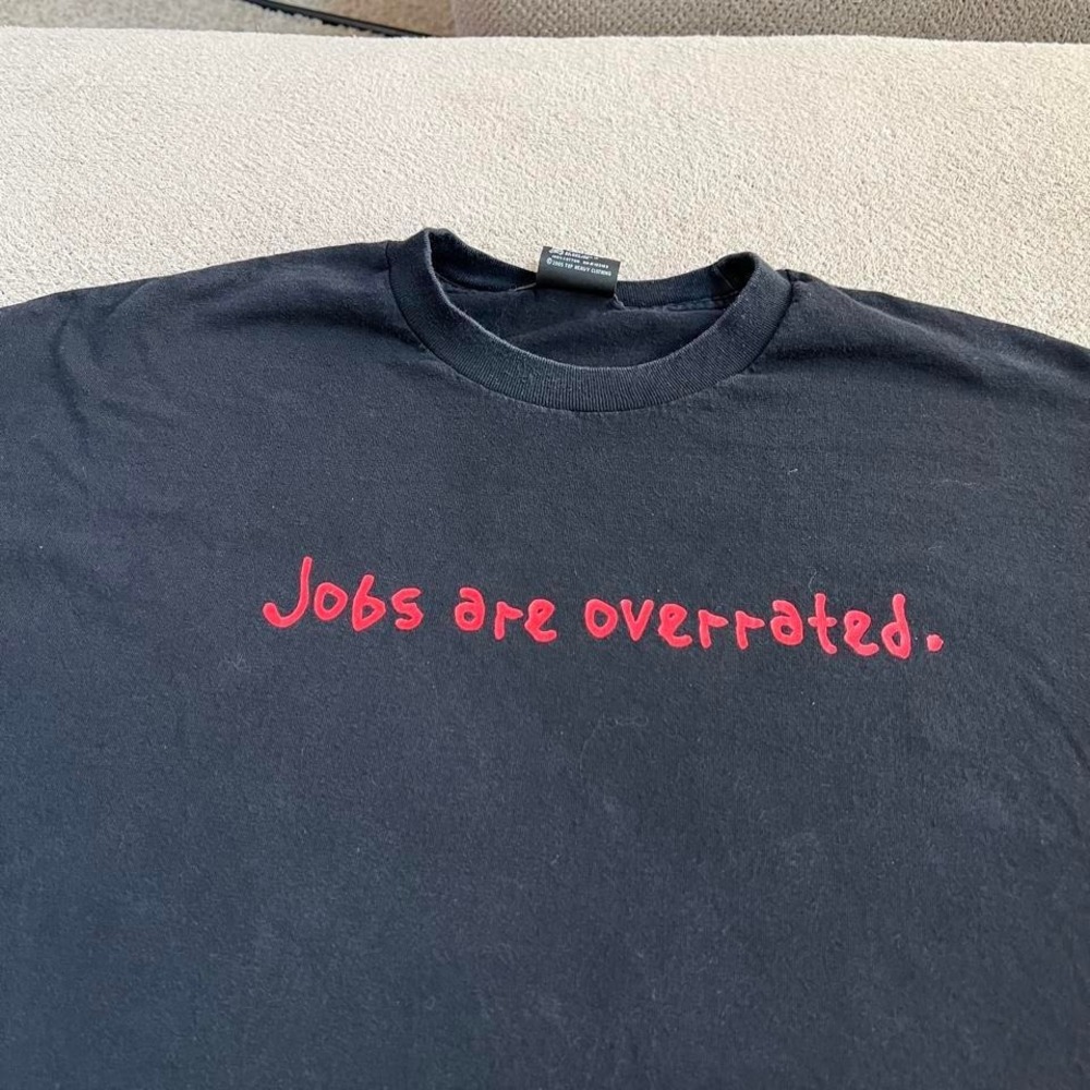 Vintage 2000s Top Heavy "jobs are‎ overrated tee"  Size Xl